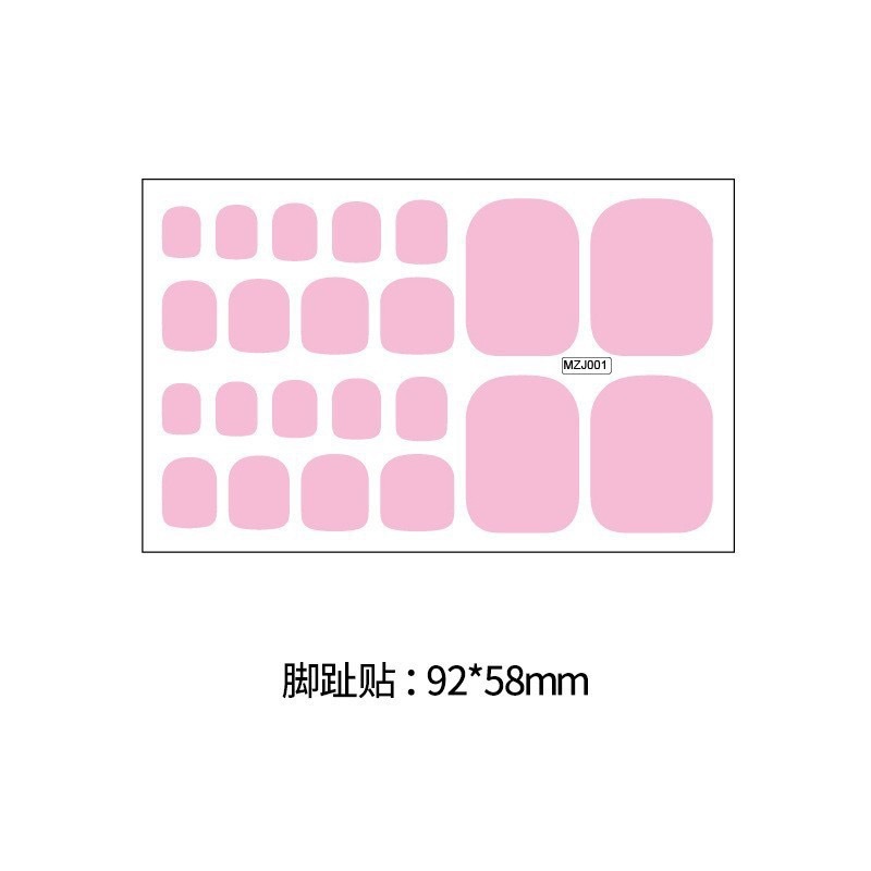 クロスボーダー無地フットネイルマニキュアフルステッカーノーベイクDIYモノクロフットネイルアートステッカーシンプルステッカー在庫卸売|undefined