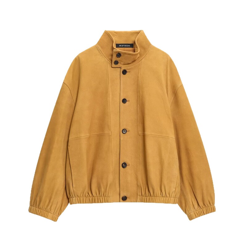 Taop&Za Early Autumn New Women's Casual Style Fashionable Simple Leather Bomber Jacket 5761240