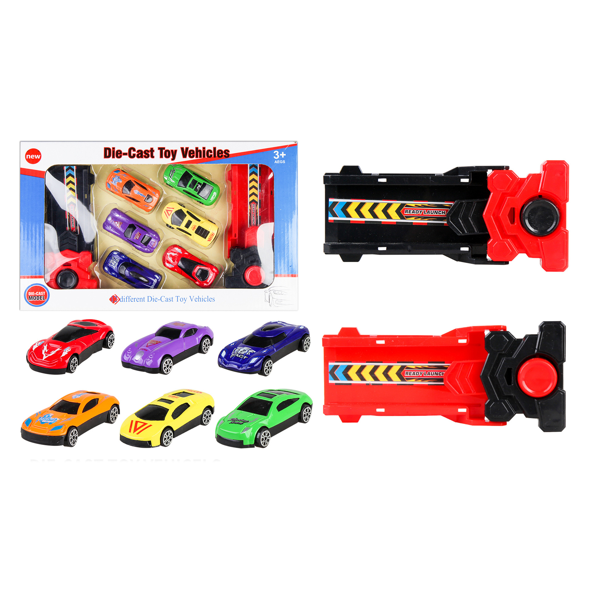 배출 합금 글라이드 슈퍼카 듀얼 런처 시리즈 - 7개 세트 [포장 수량 96PCS]