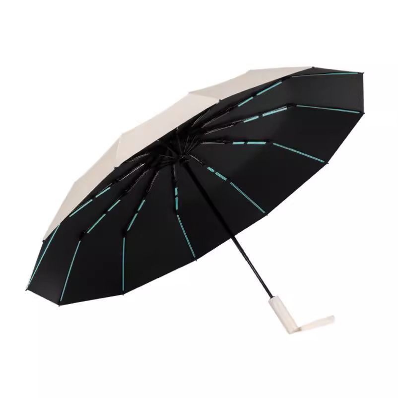 Sombrilla de vinilo triple, doble uso para sol y lluvia, sombrilla plegable, sombrilla con impresión de logotipo, sombrilla publicitaria, protección UV.