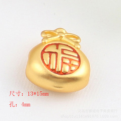 沙金古法金diy配件福袋手鍊頭飾項鍊保色配飾直播彩虹招財貓配件