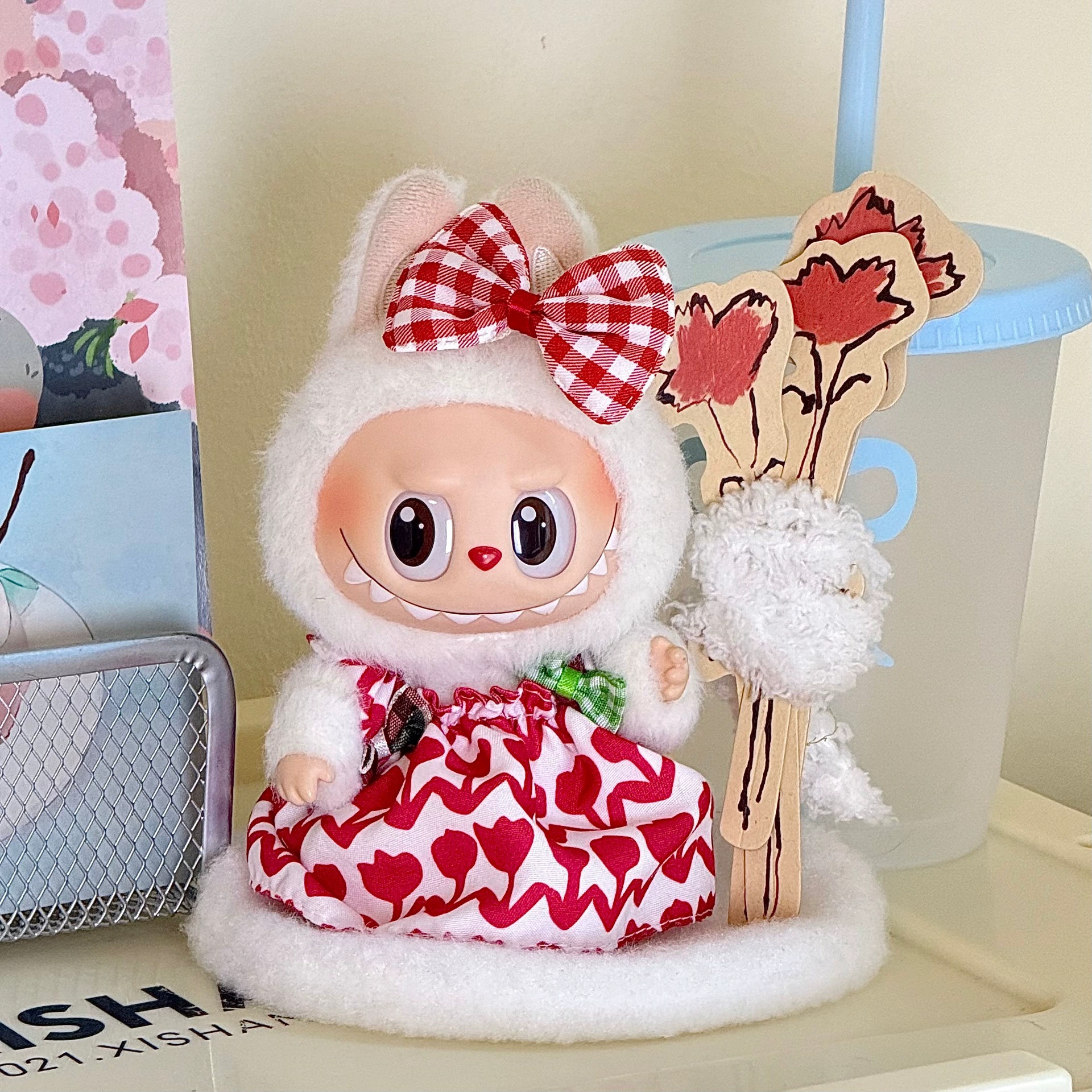 Кукла, набор, подвеска, 17 см, детская одежда, 17 см, второе поколение, оптовая