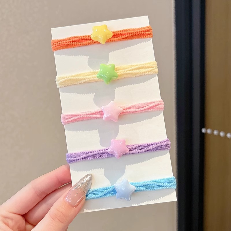 Cordón de cabello para niños 2025 nueva banda de goma para niñas no lastimas cordón de cabello de alta elasticidad y duradero anillo de cabello de cola de caballo
