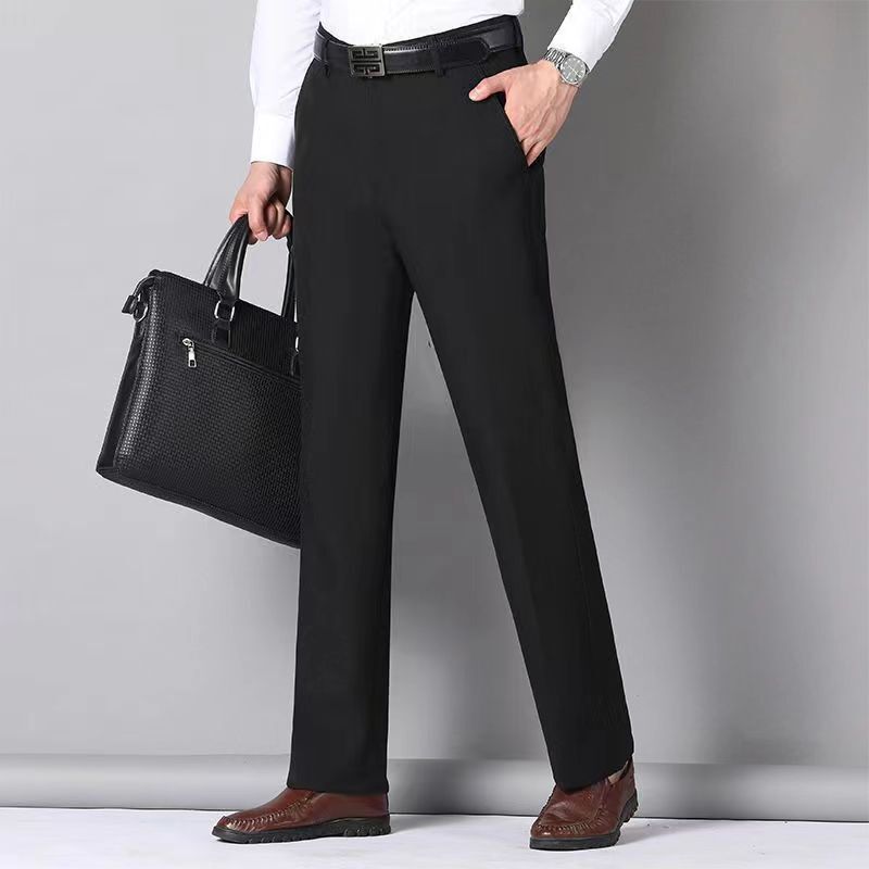 Loose Middle-aged and Elderly Men's Pants Western Pants Dad's Pants Basic Popular Suit Pants Middle-aged Men's Straight Casual Pants