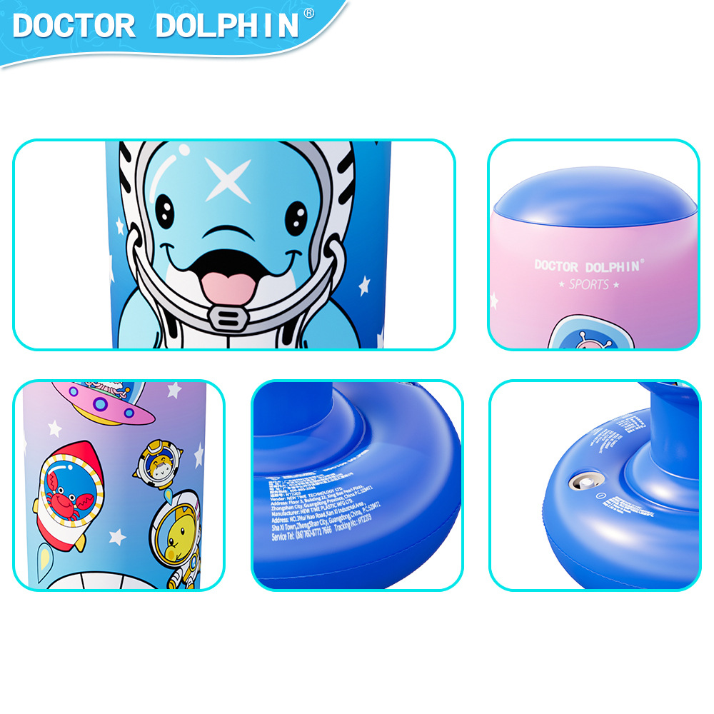 Doctor Dolphin | Vaso inflable para niños 120cm columna de boxeo para niños columna de boxeo inflable Vaso de boxeo rojo