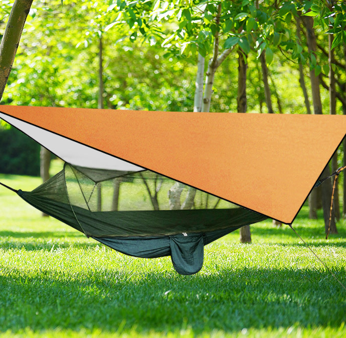 Outdoor Multi-Functional square canopy waterproof sunscreen beach pergola sunshade tent lightweight silver-coated mat floor cloth