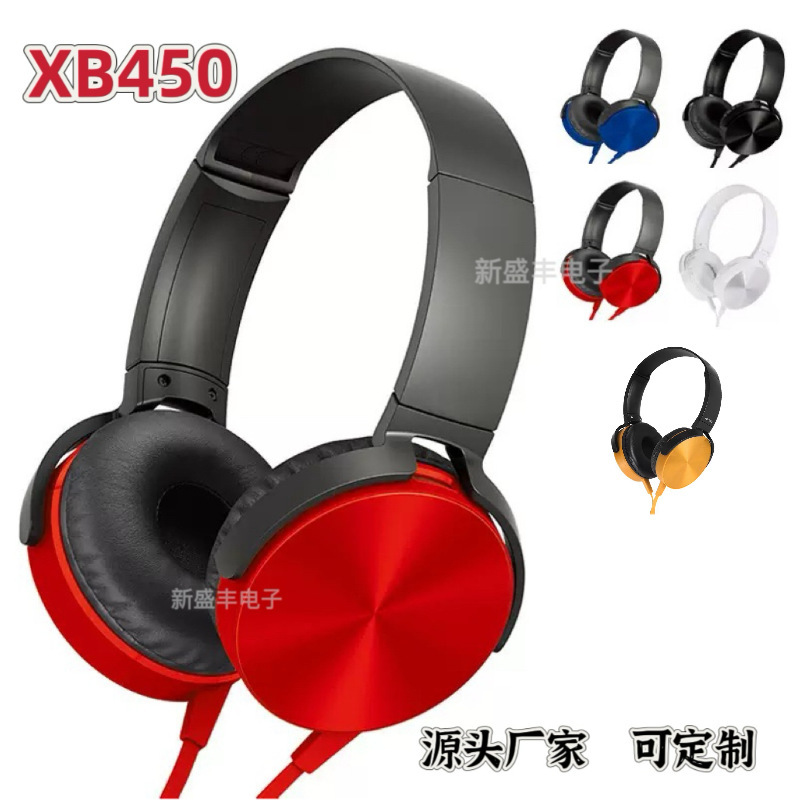 Cross-Border Popular Xb450 Headset with Microphone, Heavy Bass, Computer and Mobile Phone Universal Headset Manufacturer Wholesale Cross-Border Popular Xb450 Headset with Microphone, Heavy Bass, Computer and Mobile Phone Universal Headset Manufacturer Wholesale