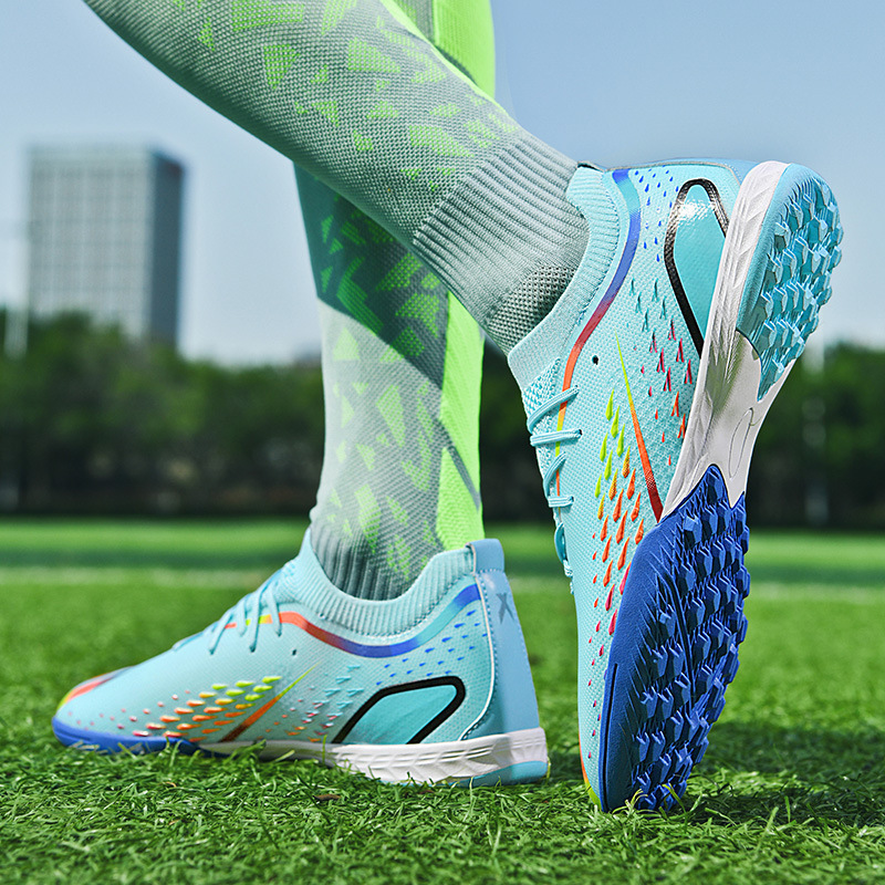 Cross-border Messi X10 Putian zapatos de fútbol hombres de corte bajo entrenamiento de juego de estudiantes AG tachuelas zapatillas de hierba