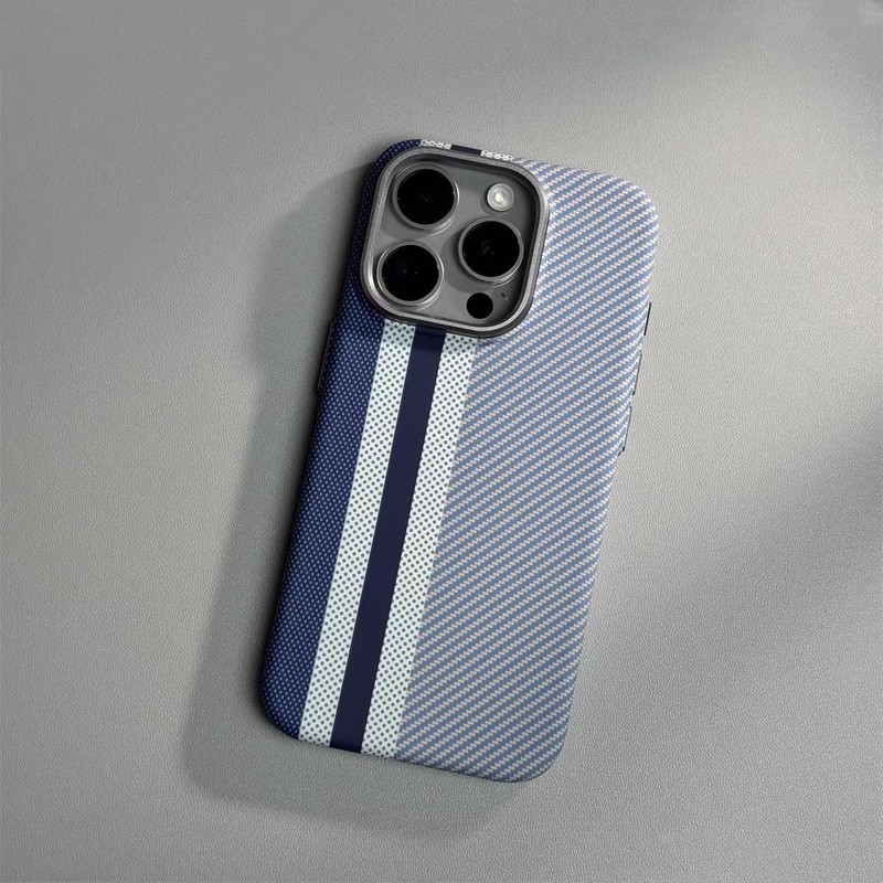 iPhone17ProMax用ケブラーパターン磁気吸着ハードケース16カーボンファイバーパターン耐衝撃保護ケース|undefined