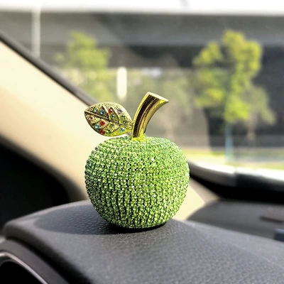 Car ornaments Gift Safe Birthday Holiday - green-diamond-single-apple