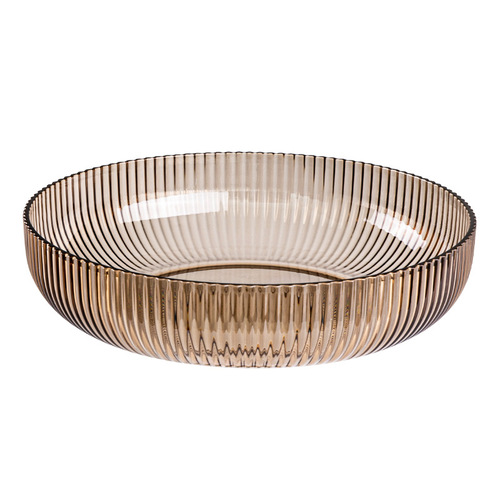 PET material fruit plate snack plate Chinese daily dining fruit plate household three-color simple fruit snack plate