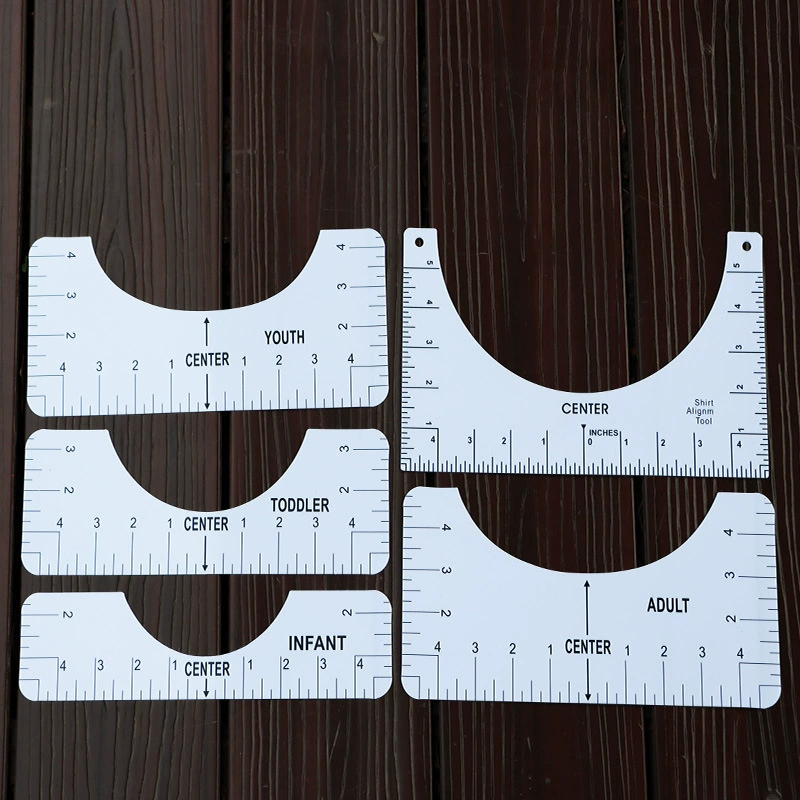 Футболка направляющая линейка круглый вырез калибровочный инструмент швейная линейка центрирующий инструмент для выравнивания линейка