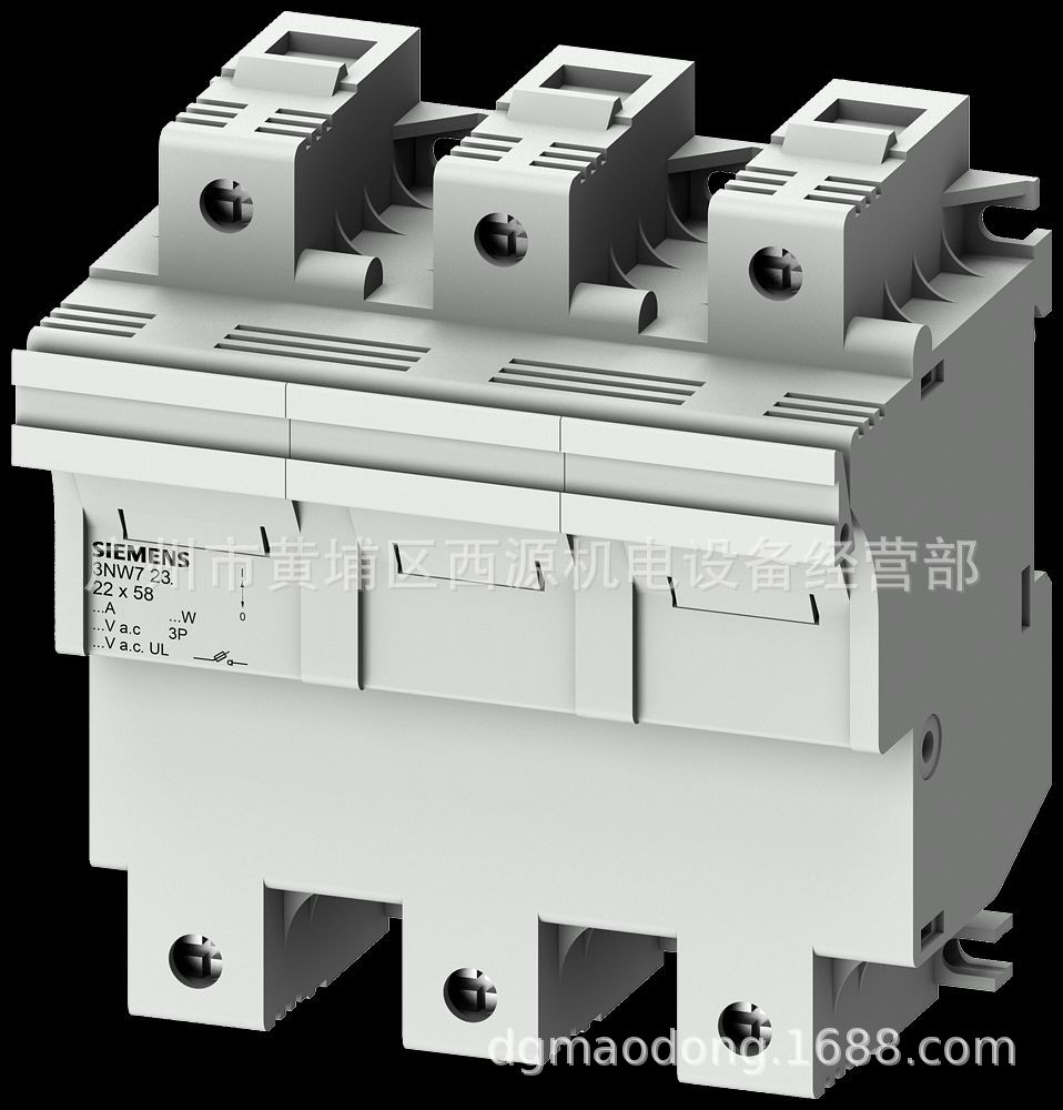 3NW7232 西门子圆柱形保险丝座 22x58mm 3P 100A LED 信号检测器