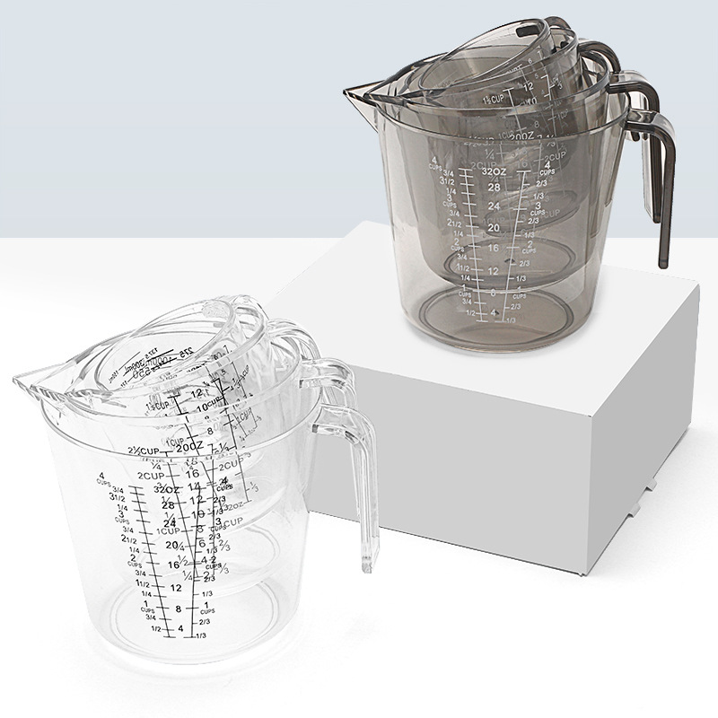 烘焙工具 塑料透明量杯ps计量杯筒150/300/600/1000ml 厨房刻度杯