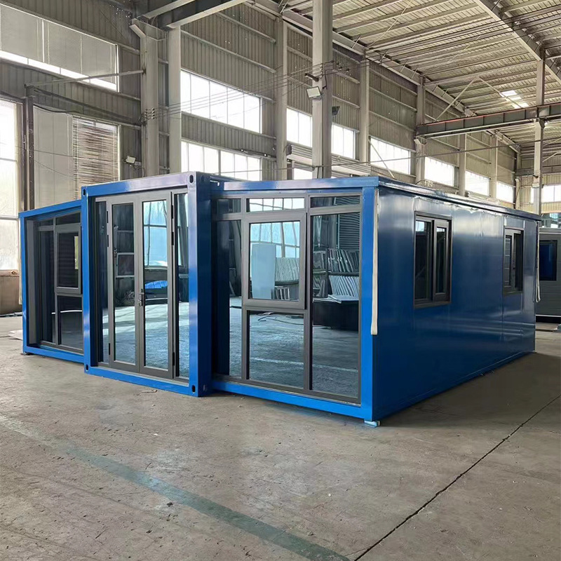 Casas de mariposa transfronterizas de doble ala con caja de expansión plegable con decoración de vivienda móvil alojamiento residencial caja de embalaje