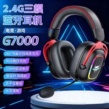 跨境新品头戴式电竞游戏耳机三模蓝牙无线耳机佩戴舒适音质清晰