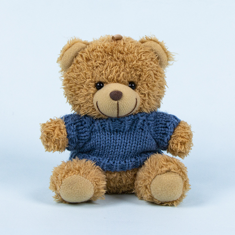 Lindo osito llavero colgante regalo creativo muñecas de peluche vestidas osito de peluche colgante de mochilas escolares para parejas