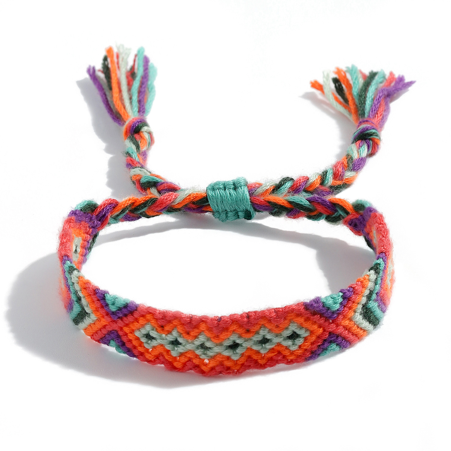 Fashion Colorful Knotted Fabric Bracelet Wholesale display picture 2