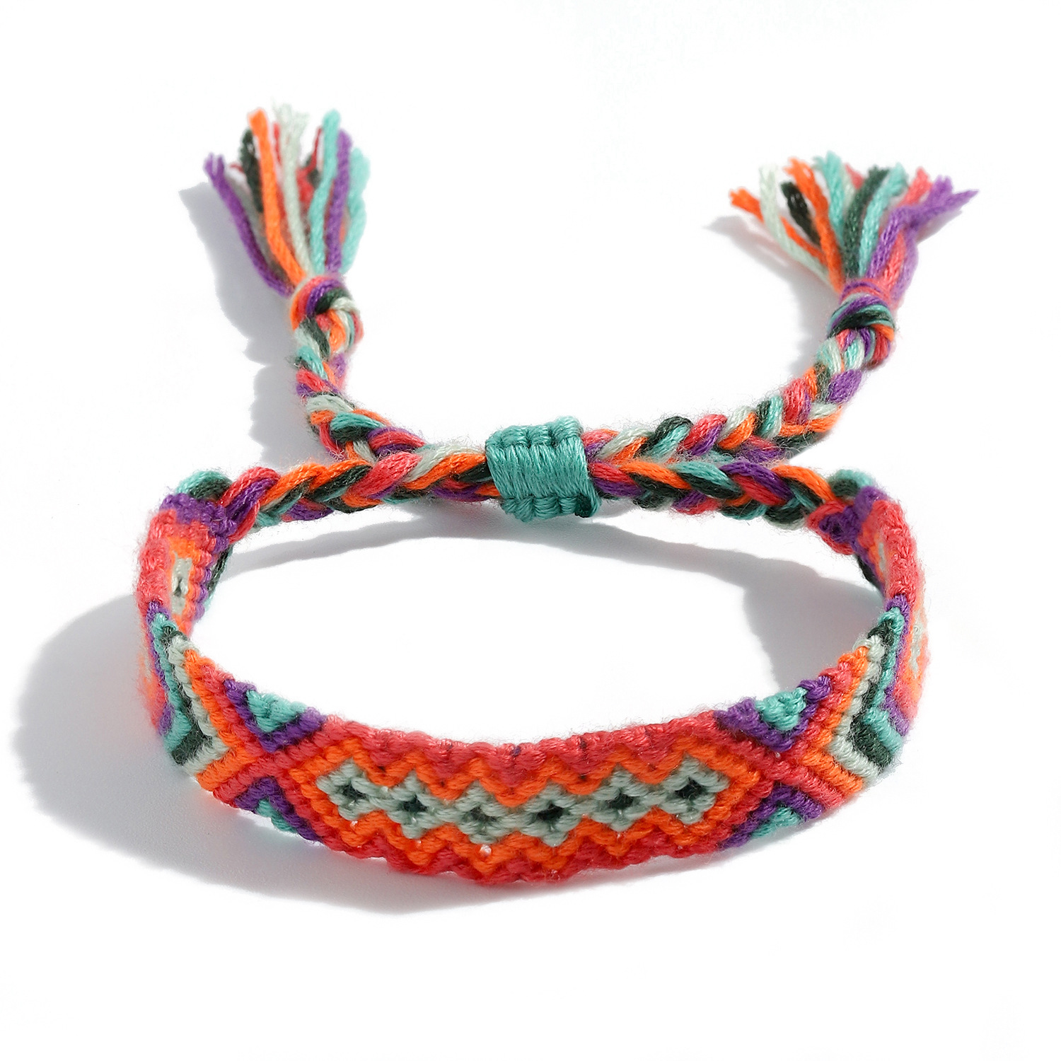 Venta Al Por Mayor Anudada Colorida De La Pulsera De La Tela De La Moda display picture 2