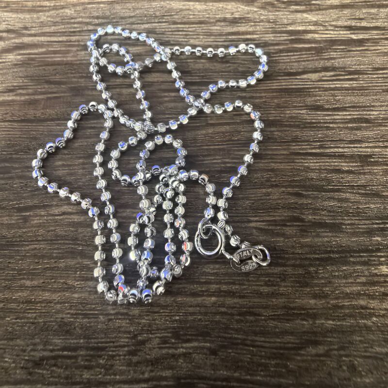 Italian Starlight Diamond Chain 925 Sterling Silver Necklace for Women, 18K Gold Plated, No Pendant, Clavicle Chain, Sweater Silver Chain