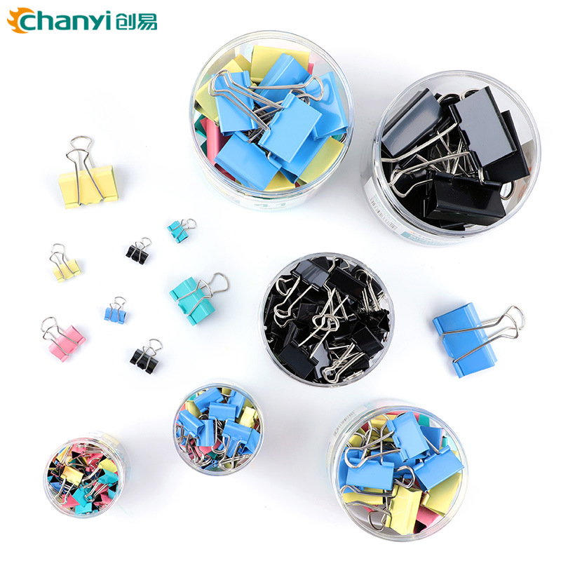 Colorful Long Tail Clips Student Folders Sub-Office Large Size Black Tail Clips Metal Feather Clips Invoice Holders