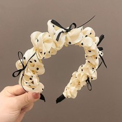 赫本风气质优雅发箍高级感带齿防滑洗脸发卡高颅顶头箍木耳边头饰