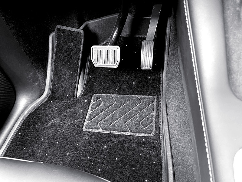 New Tesla Model Y Floor Mats, Model 3-Specific Car Mats with Fiber Optic Starlight Effect