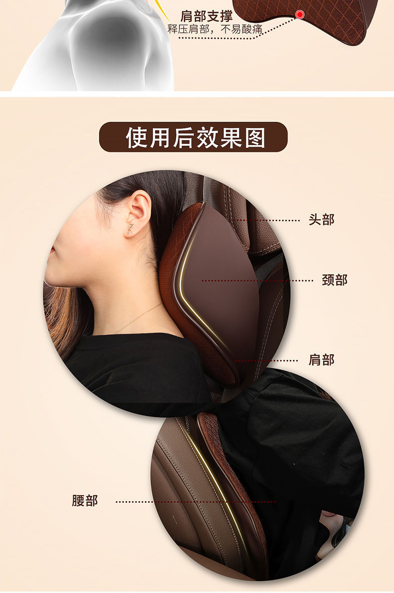 Car Headrest, Lumbar Pillow, Car Memory Foam Neck Pillow, Car Seat, Car Pillow, Back Cushion Support, Comfortable