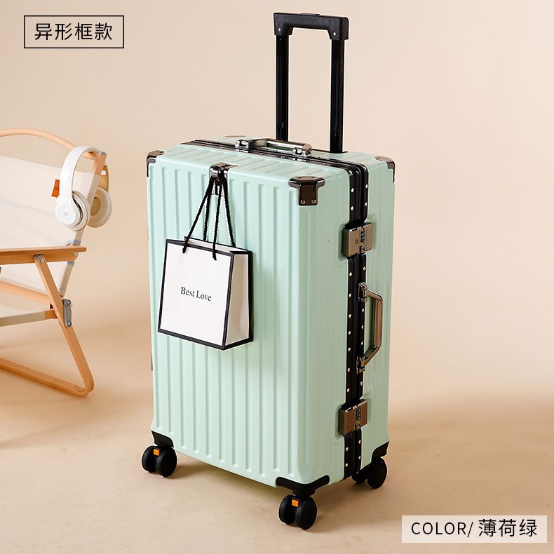 Marco de aluminio nuevo maleta de gran capacidad de tracción maleta de viaje fuerte y durable estudiante caja de cifrado maleta de ruedas universales