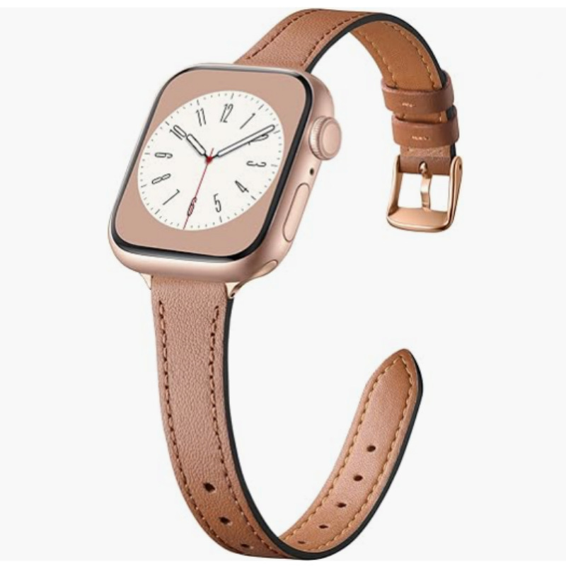 Amazon's Best-Selling Leather Watch Band for Apple Watch, Suitable for Both Men and Women