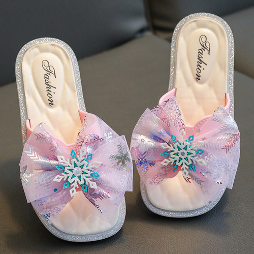 Children's slippers summer home indoor non-slip girls baby outdoor fashion soft bottom infant princess style slippers