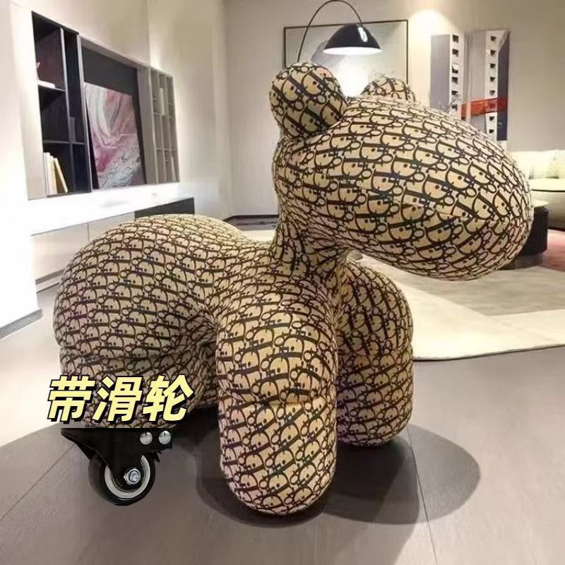网红小马椅子儿童凳动物造型创意休闲座椅客厅装饰摆件落地送礼物|undefined