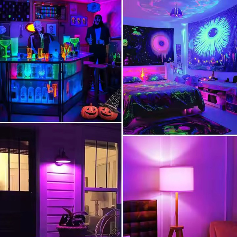省エネ UV 紫色電球 LED 電球ランプお化け屋敷の雰囲気超高輝度ハロウィン装飾ライト e27 ネジソケット|undefined