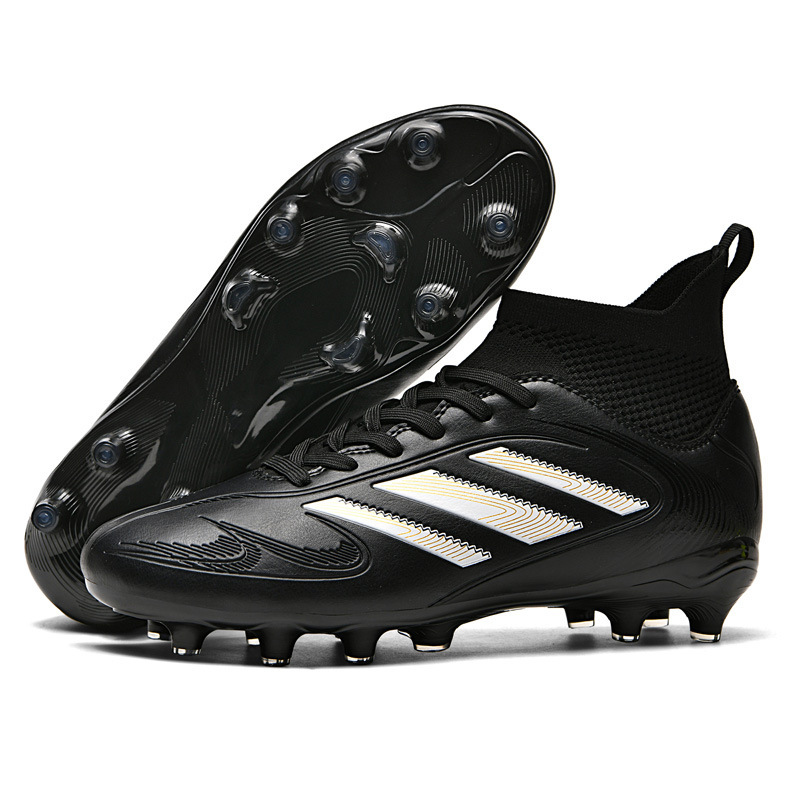 Cross-Border World Cup High-Top Football Shoes for Men, Adults, and Youth Sports Training Non-Slip Shoes, Competition Soccer Shoes Wholesale