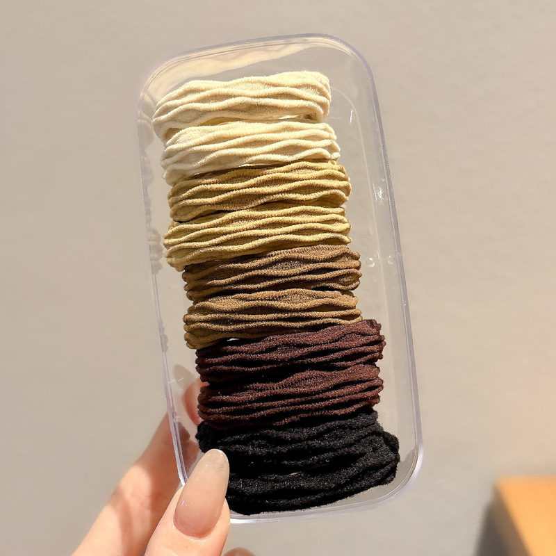 Ligas para el cabello de alta elasticidad de tela resistentes para mujer