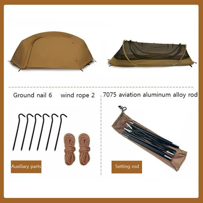 Aishang Outdoor Hot-selling Mosquito Nets Avtomobil dam çadırları - brown-complete-set-1