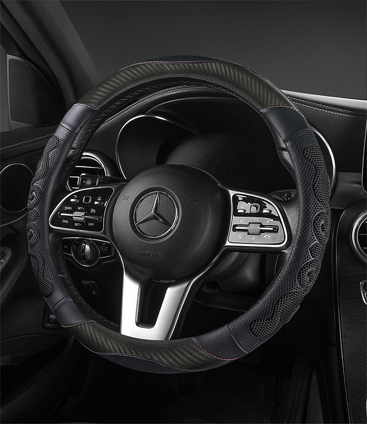 Car steering wheel cover honeycomb non-slip wear-resistant sweat-absorbent breathable fashion car handle cover cross-border Amazon wholesale