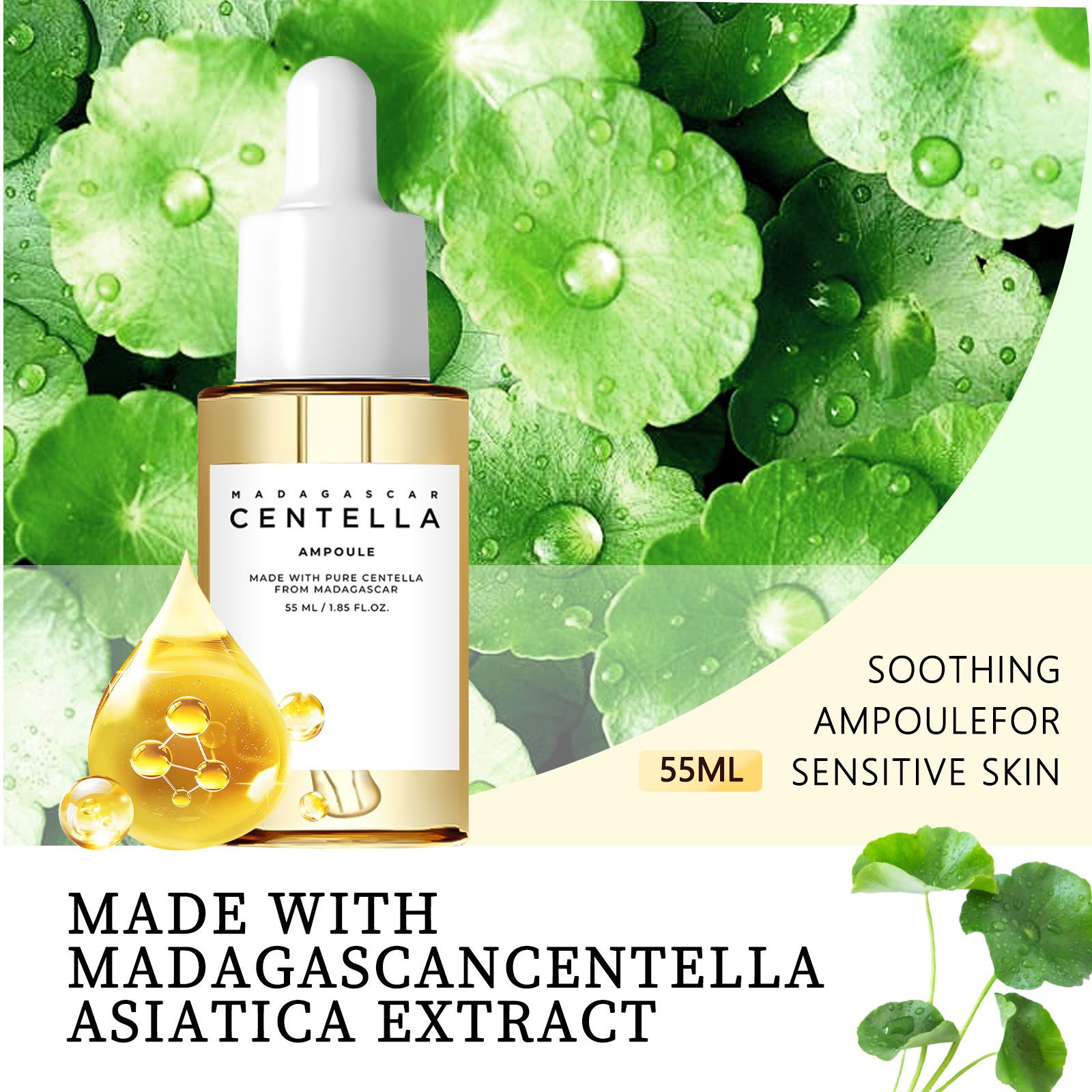 Centella asiais facial essence lifting and firming facial skin fade fine lines and wrinkles moisturizing 55ml