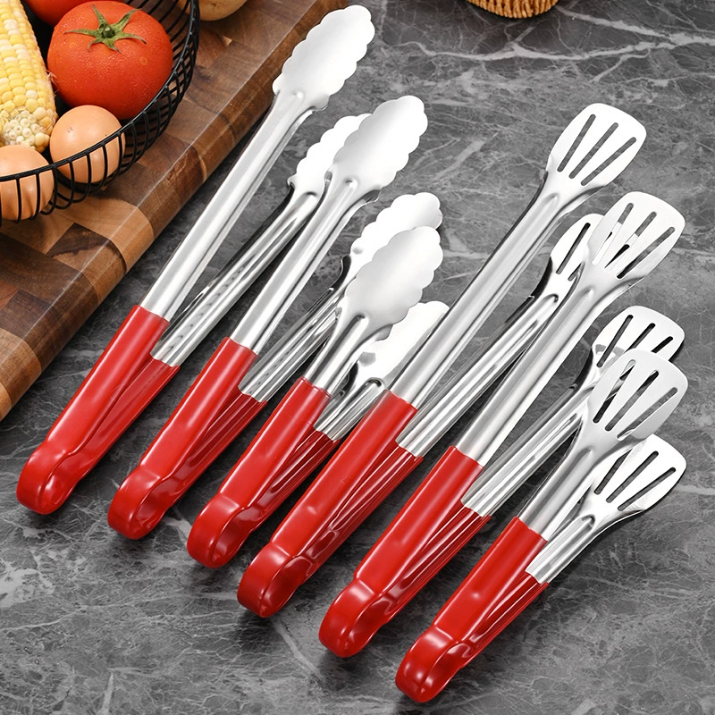 Нержавеющая сталь силиконовый зажим для пищевых продуктов противоскользящий зажим для барбекю красный клей для хлеба лотос зажим для кухни домашний пищевой зажим