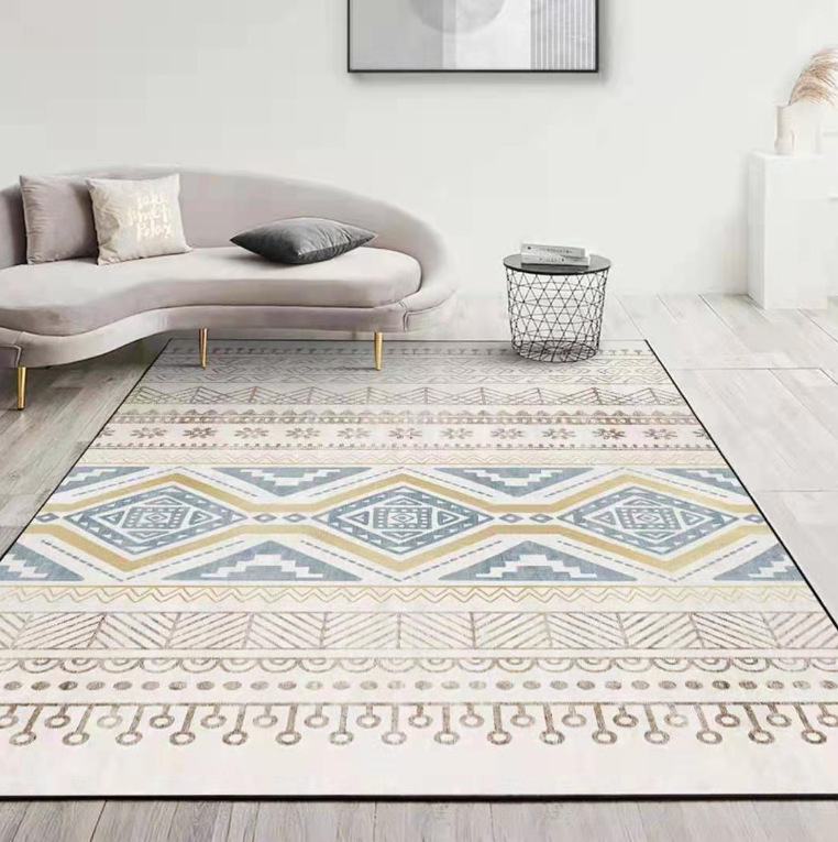 Italiano minimalista cristal terciopelo ins estilo sala de estar alfombra absorbente dormitorio cama manta sala de estar baño piso mat