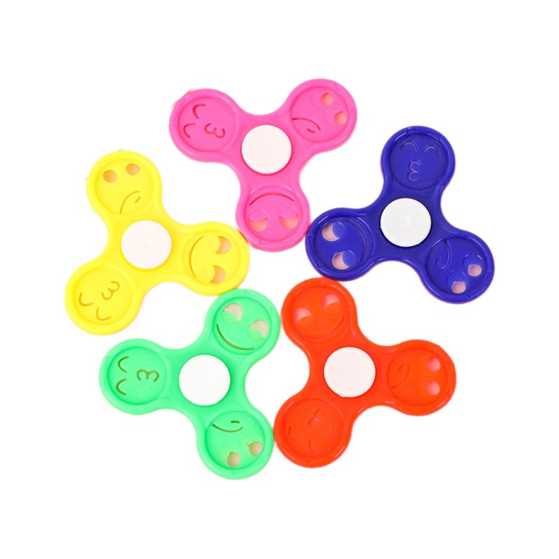 6,5 Smiley face bearing-free yema del dedo Gyro Dedo de tres hojas Spyro cross-border espiral dedo descompresión juguete al por mayor