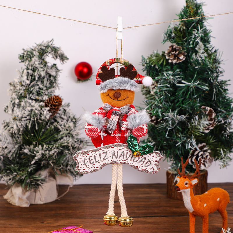 Kit de adornos navideños de tela, colección de colgantes para árbol de Navidad y regalos