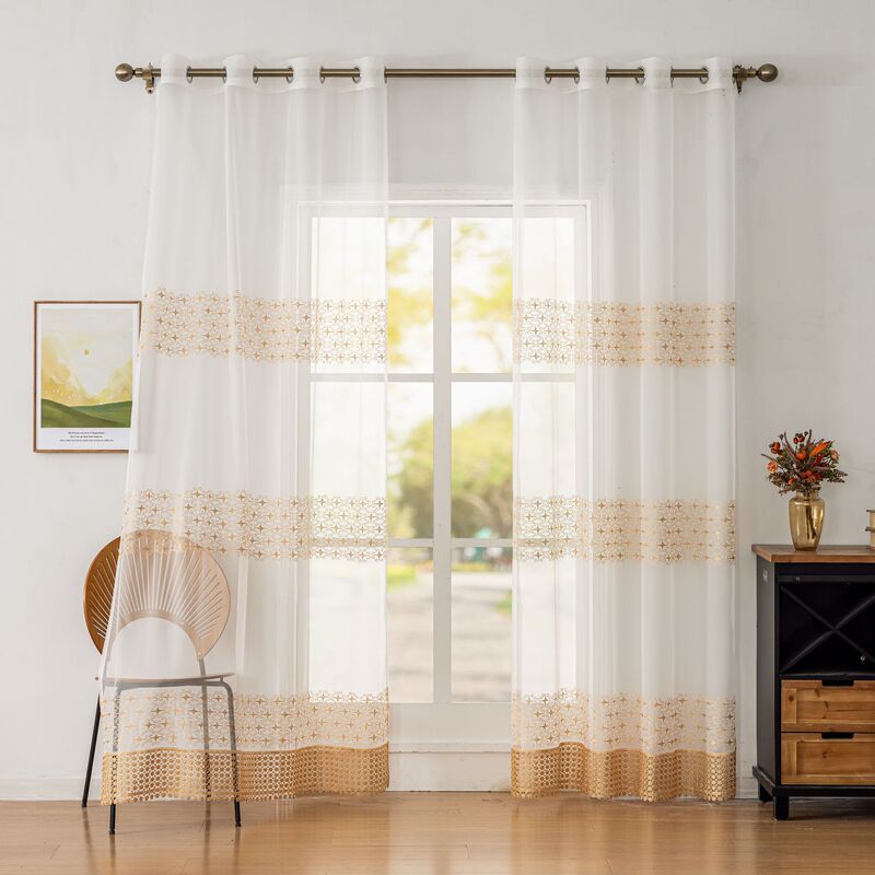 Modern minimalist water-soluble embroidery embroidery transparent curtain window screen balcony living room finished modern minimalist factory wholesale Modern minimalist water-soluble embroidery embroidery transparent curtain window screen balcony living room finished modern minimalist factory wholesale
