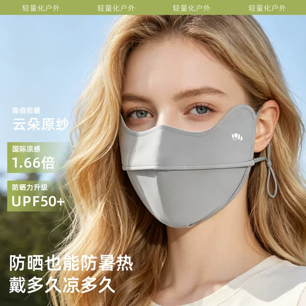 Sun Protection Mask, Eye Protection Mask, Adjustable Nylon, Breathable, Customizable, Summer Cooling, Anti-Uv, for Adult Women