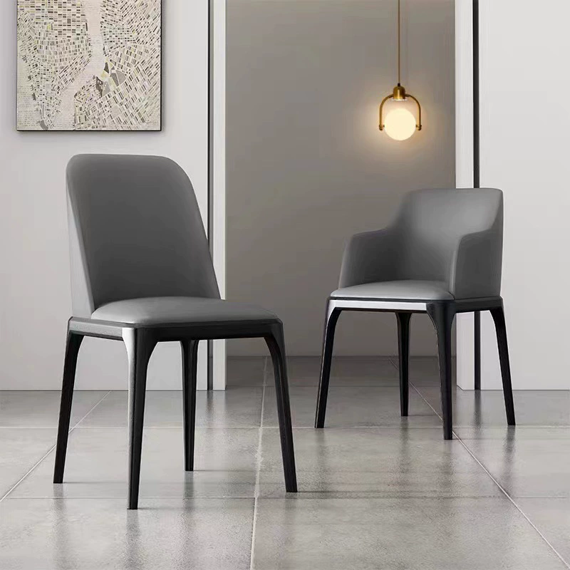 Столовое кресло из цельного дерева светло-роскошное столовое кресло Домашний простой современный скандинавский ресторан мягкая сумка табуретка обеденный стол стул спина