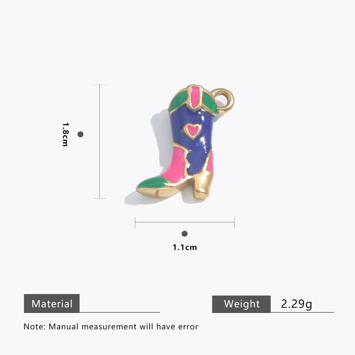 6g Weight Pendant Jewelry Making Type Charms Classification 5 PCS/Package Quantity 304 Stainless Steel Material Boots Pattern All Seasons Season Plating Design Retro, Classic Style Style 5 PCS/Package 304 Stainless Steel Boots Pendant Charms 10