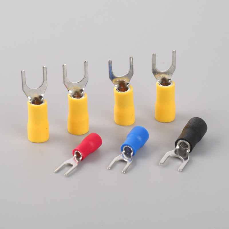 SV1.25-3-4-5-6 fork-shaped pre-insulated cold crimp terminal UT cold crimp terminal nose Y-shaped copper wire ear
