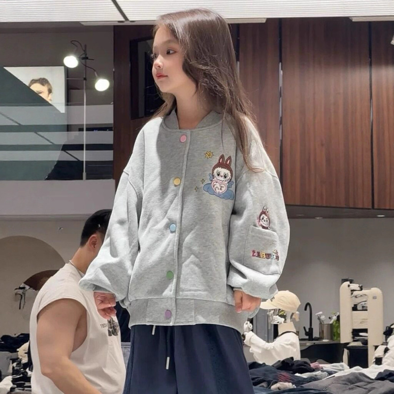 女童外套春秋2025新款儿童秋季洋气时尚宝宝卡通休闲开衫秋装上衣|undefined