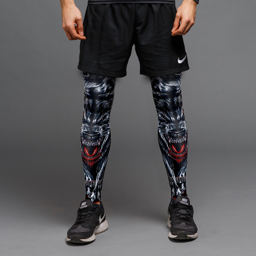 Outdoor cycling sports leg warmers ice silk sleeves basketball running knee pads men's and women's Spider-Man Iron Man Batman