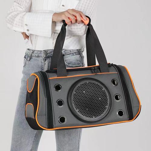 Factory direct supply space bag cat bag shoulder portable diagonal foldable small dog bag solid color breathable pet bag